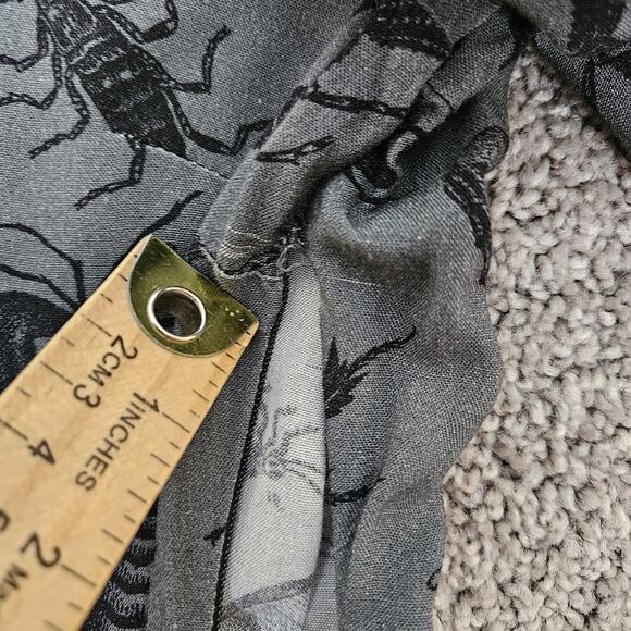 Disturbia Dress Womens 2 Gray Parasite Smock Mini Insects AOP Goth Feminine - Picture 12 of 16